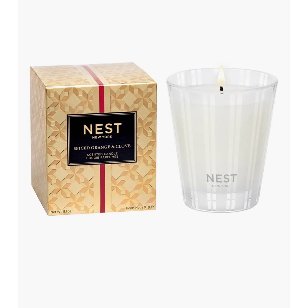 NEST Fragrances Spiced Orange & Clove Candle - Gold and White new